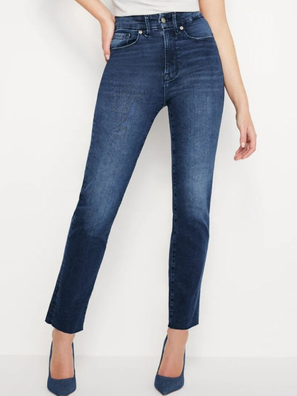 NWT Good American Always Fits Good Classic Slim Straight Jeans 20-26 Plus